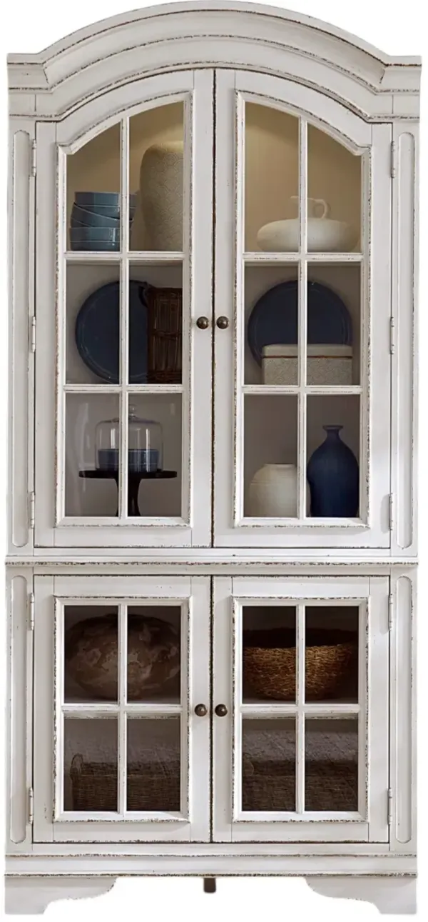 Liberty Furniture Magnolia Manor Antique White Display Cabinet