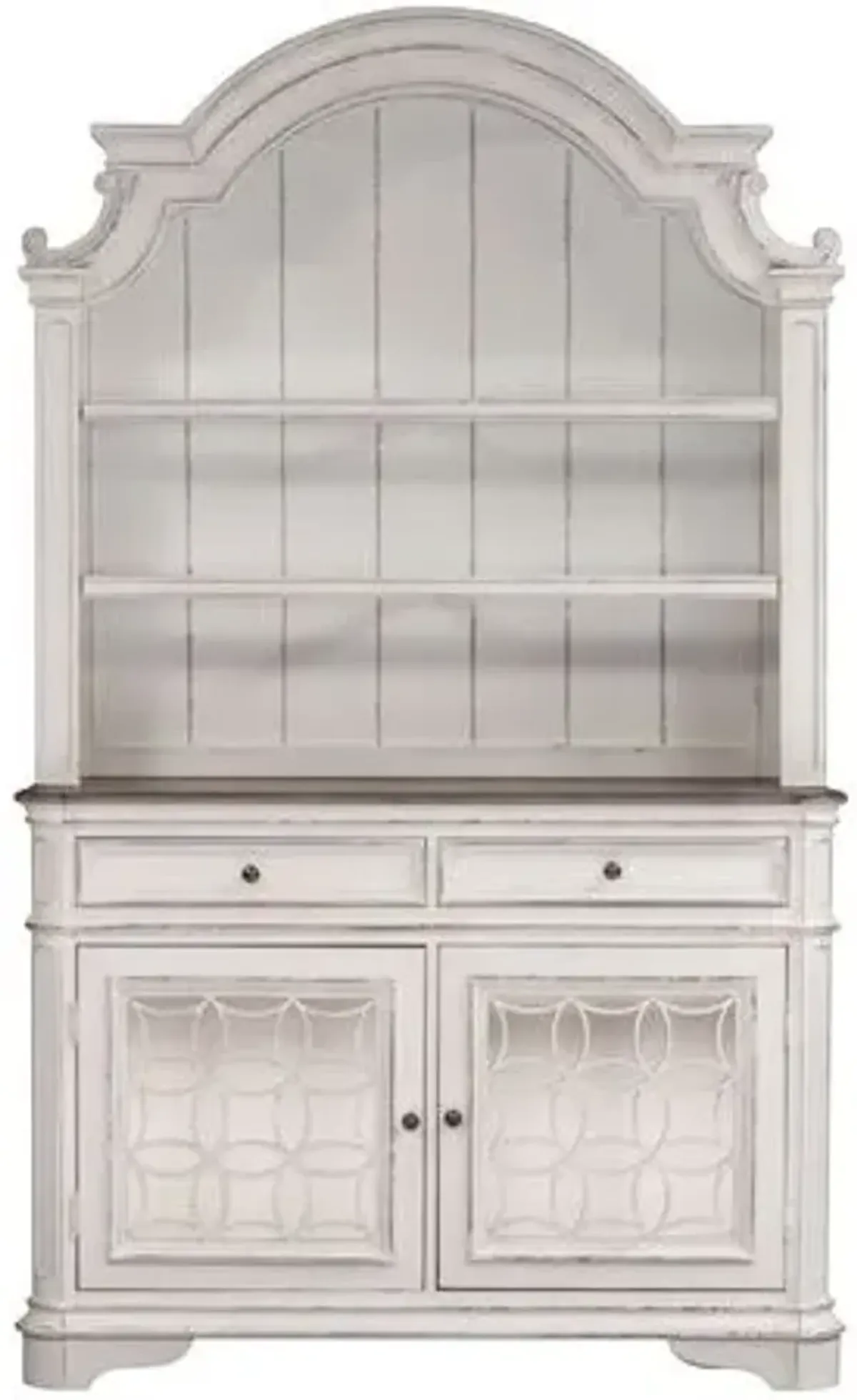 Liberty Furniture Magnolia Manor Antique White Hutch And Buffet