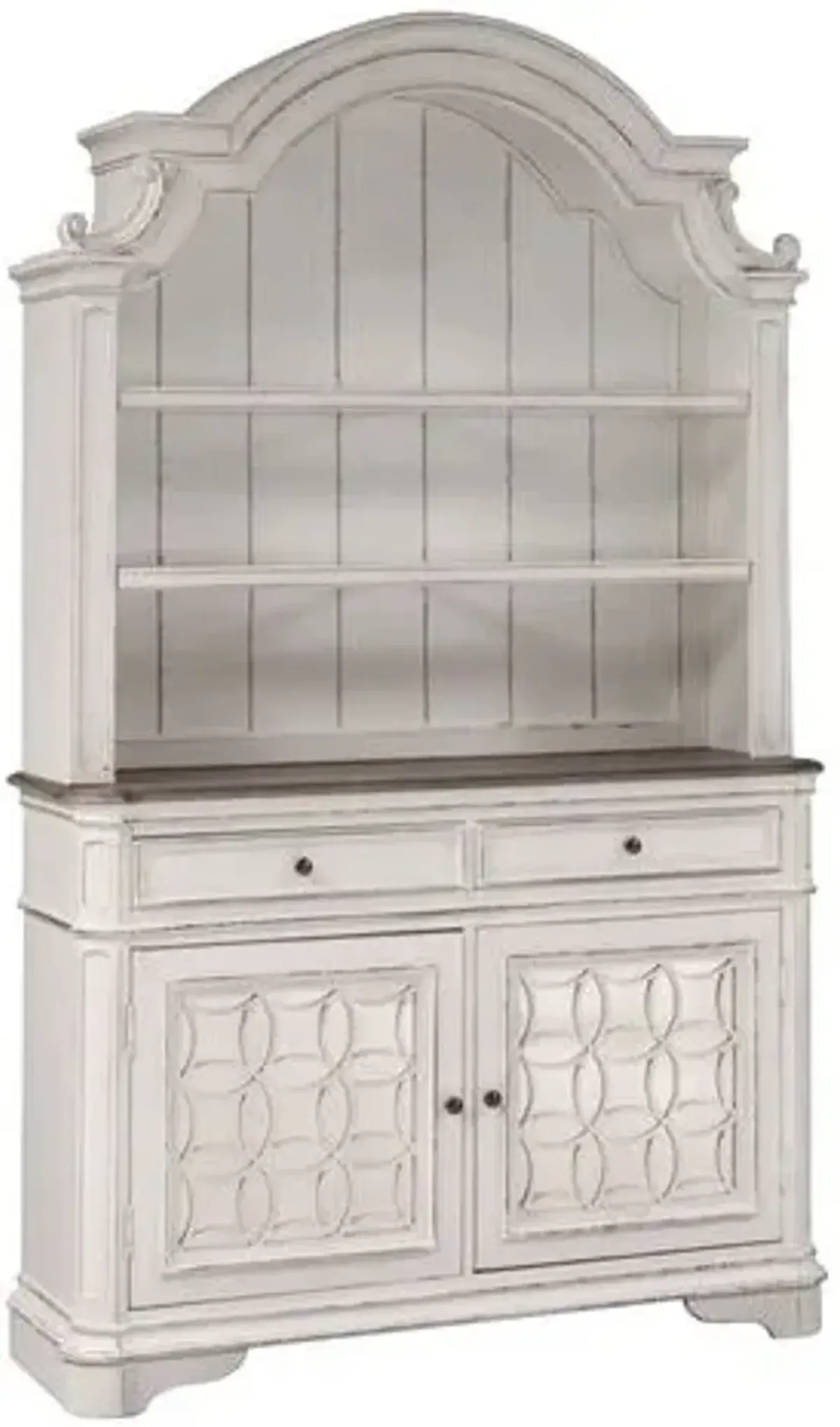 Liberty Furniture Magnolia Manor Antique White Hutch And Buffet