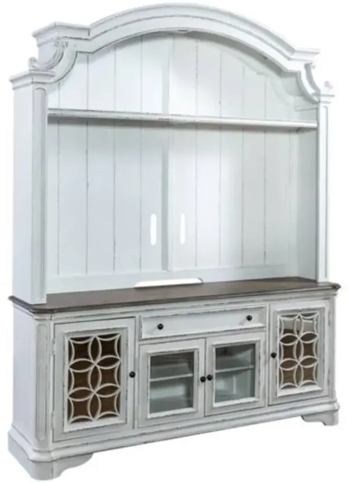 Liberty Furniture Magnolia Manor Antique White Entertainment Center