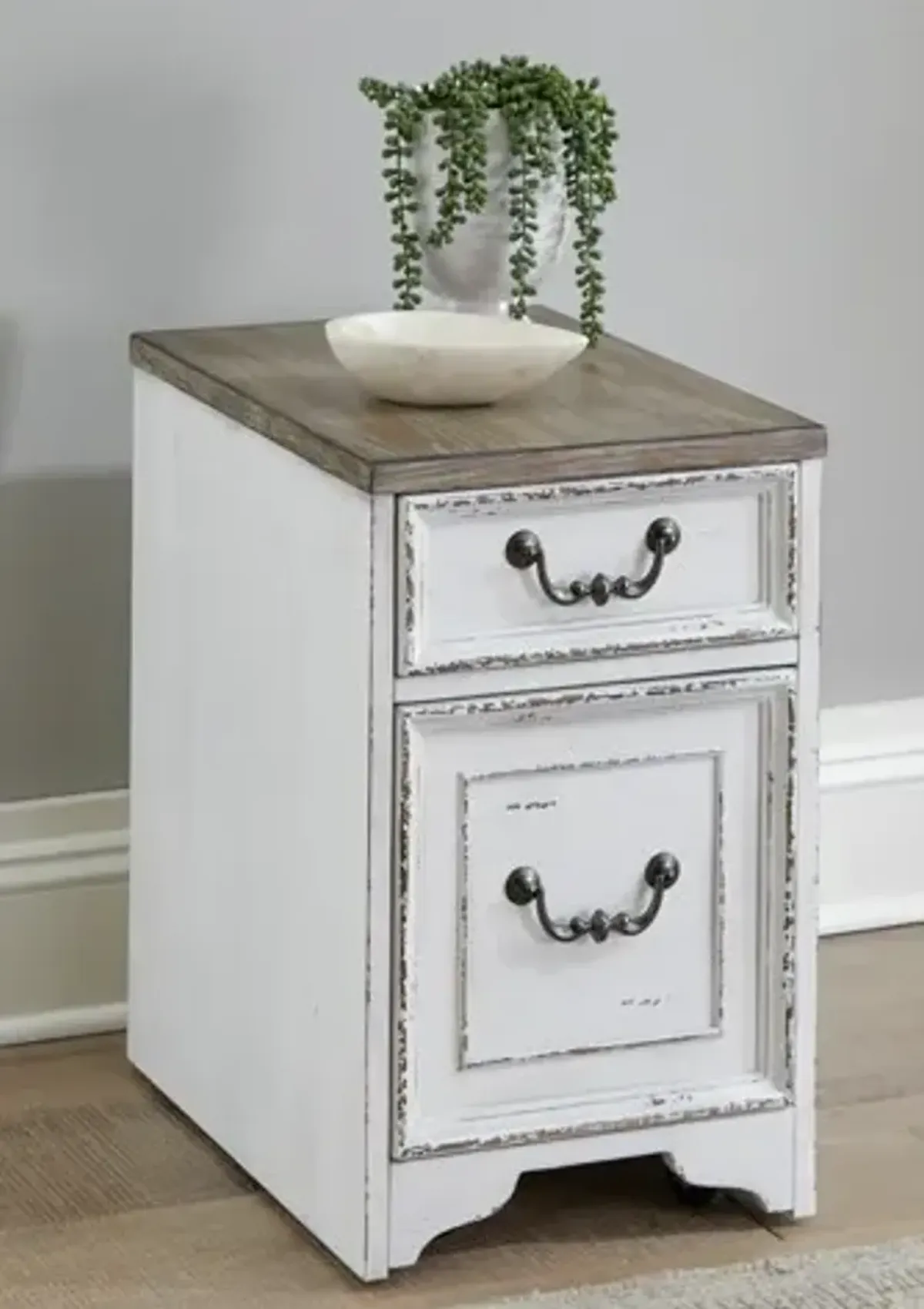 Liberty Furniture Magnolia Manor Antique White/Weathered Brown Mobile File