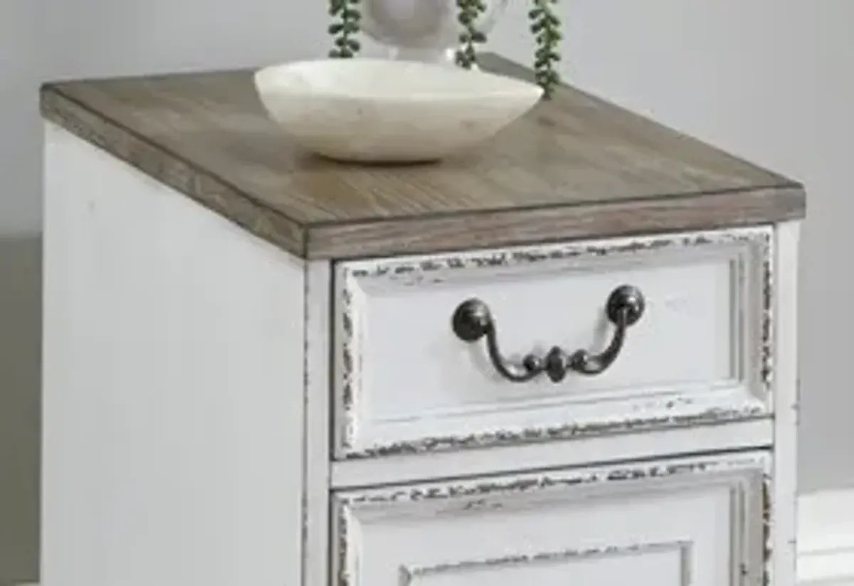 Liberty Furniture Magnolia Manor Antique White/Weathered Brown Mobile File