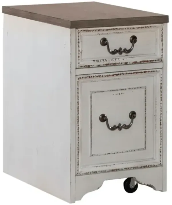 Liberty Furniture Magnolia Manor Antique White/Weathered Bark Mobile File