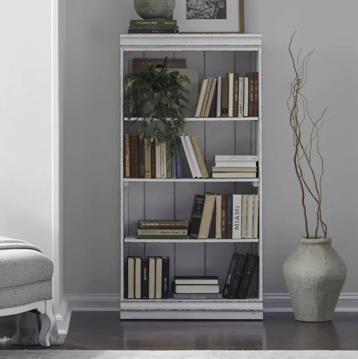 Liberty Furniture Magnolia Manor White 60" Bookcase