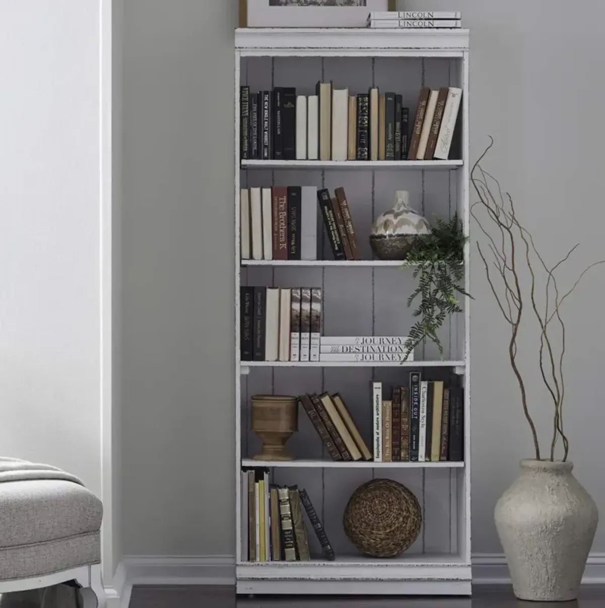 Liberty Furniture Magnolia Manor White 72" Bookcase