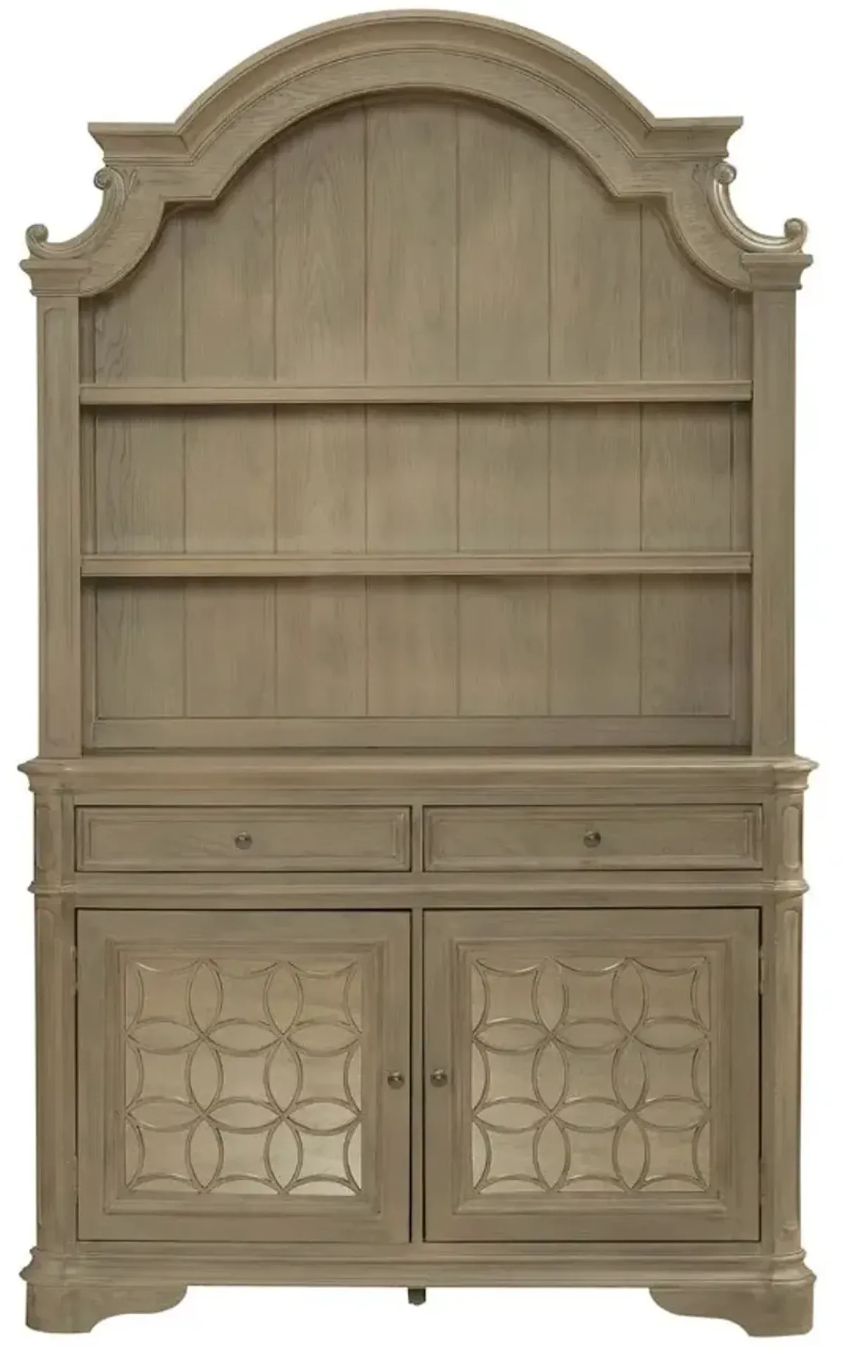 Liberty Furniture Magnolia Manor Weathered Bisque Hutch and Buffet