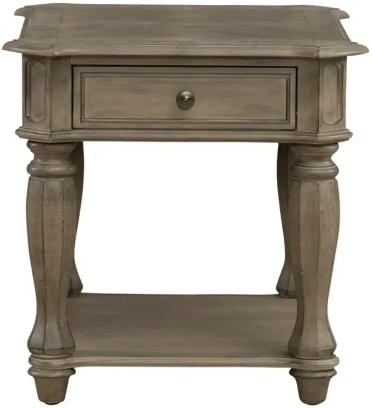 Liberty Furniture Magnolia Manor Weathered Bisque 1-Drawer End Table