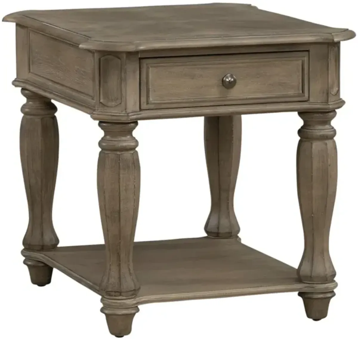 Liberty Furniture Magnolia Manor Weathered Bisque 1-Drawer End Table
