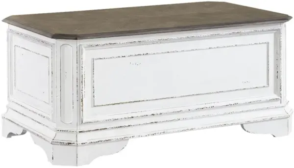 Liberty Furniture Magnolia Manor Antique White/Weathered Bark Storage Trunk