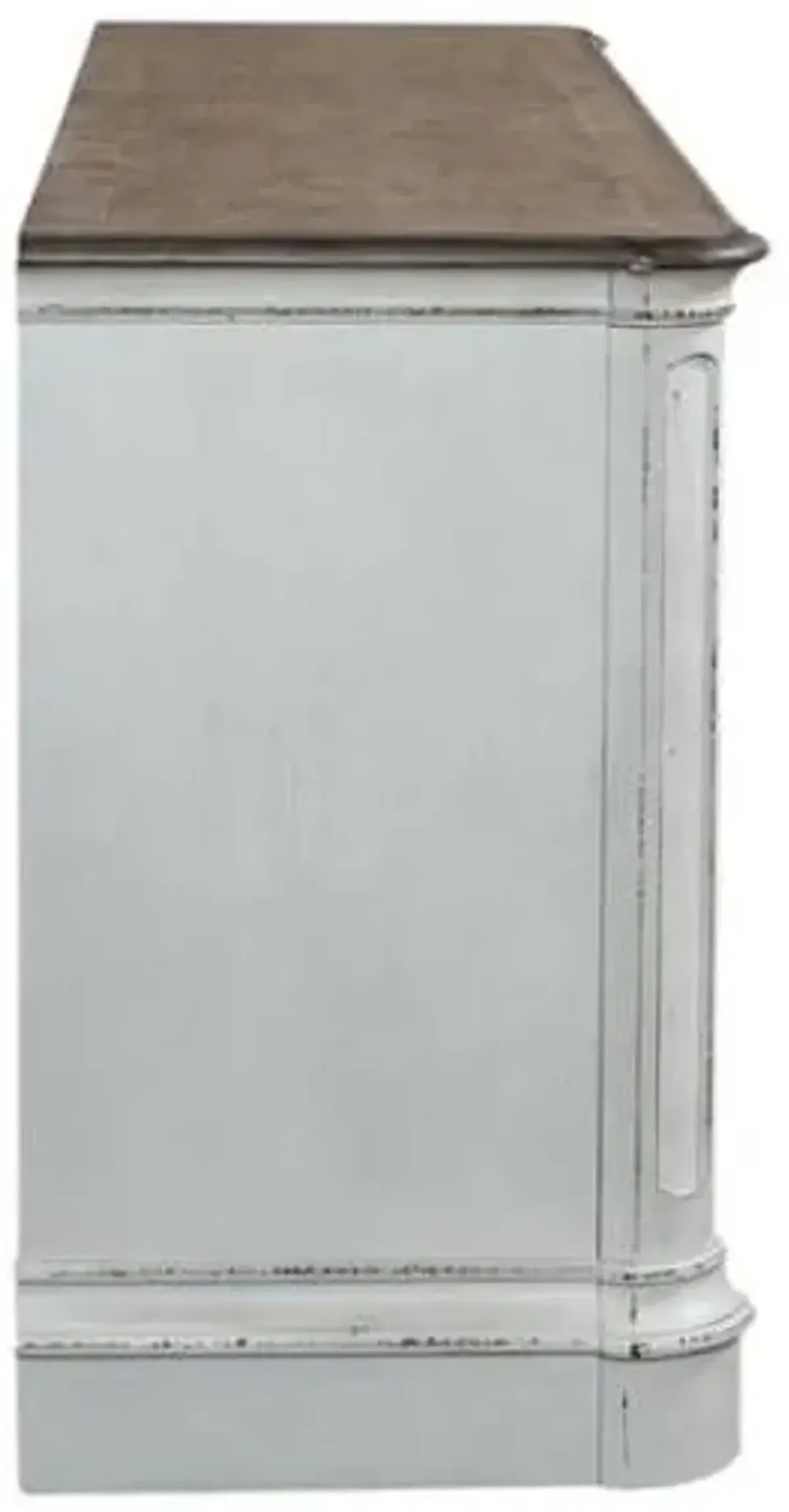 Liberty Furniture Magnolia Manor Antique White/Weathered Bark Entertainment TV Stand