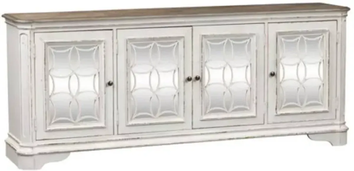 Liberty Furniture Magnolia Manor Antique White TV Console