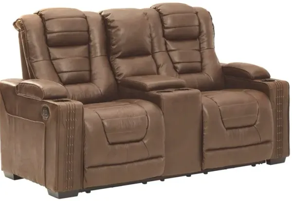 Signature Design by Ashley® Owner's Box Thyme Power Reclining Loveseat with Adjustable Headrest