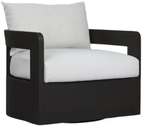 Four Hands Jackson Alessi Linen/Bronze Metal Outdoor Swivel Chair