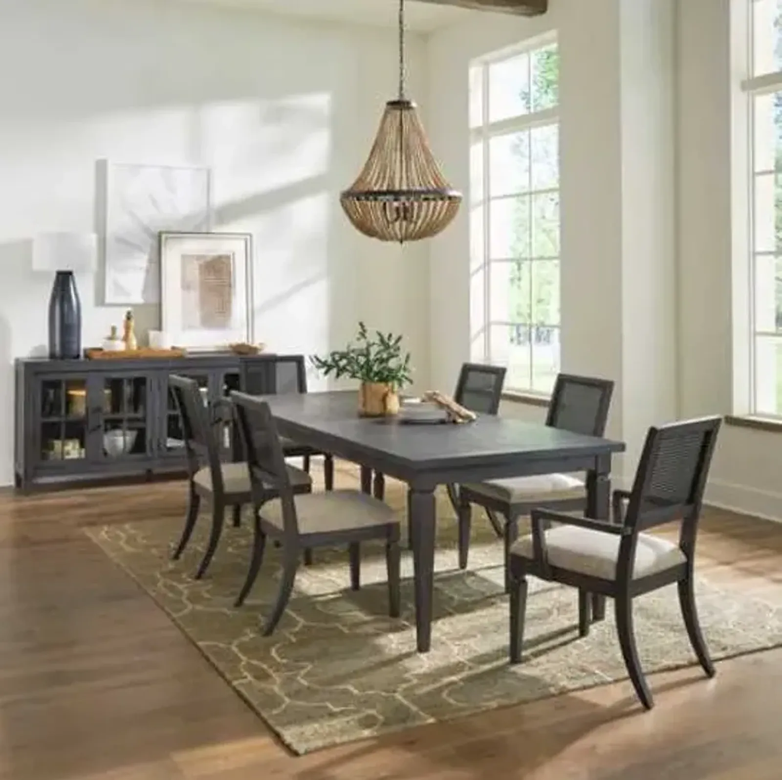 Liberty Furniture Caruso Heights 7-Piece Aged Whiskey Dining Set