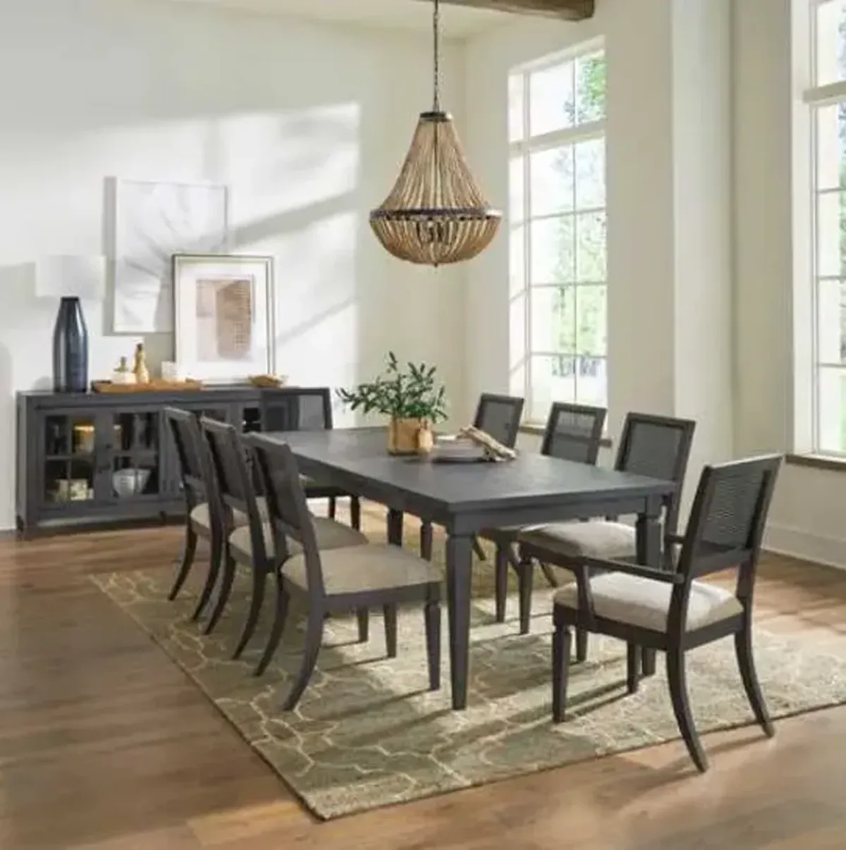 Liberty Furniture Caruso Heights 9-Piece Aged Whiskey Dining Set