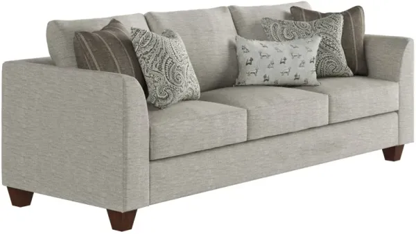 Fusion Furniture Homecoming Stone Gray Sofa