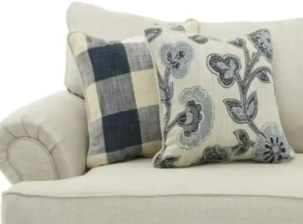 Fusion Furniture Catalina Linen Gray Chair and a Half