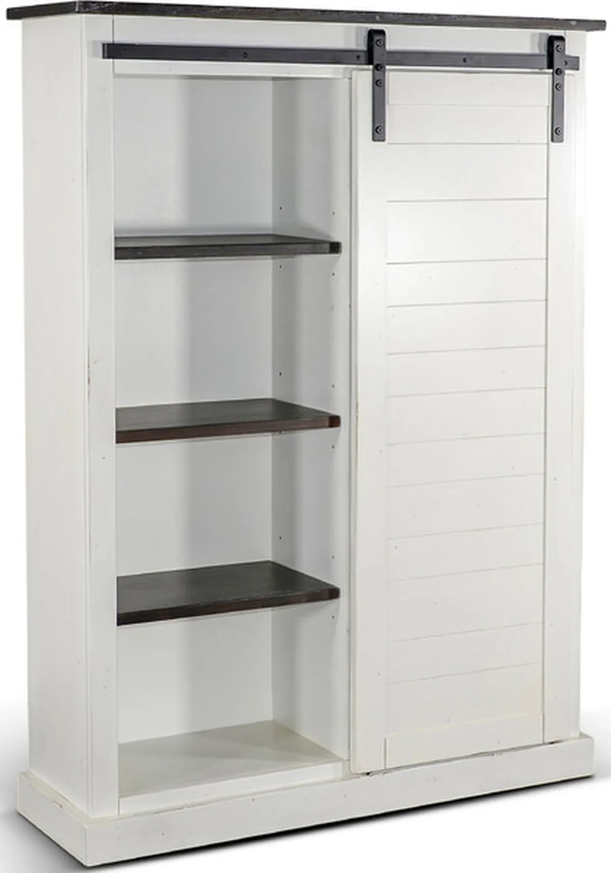Sunny Designs European Cottage Bookcase with Barn Door