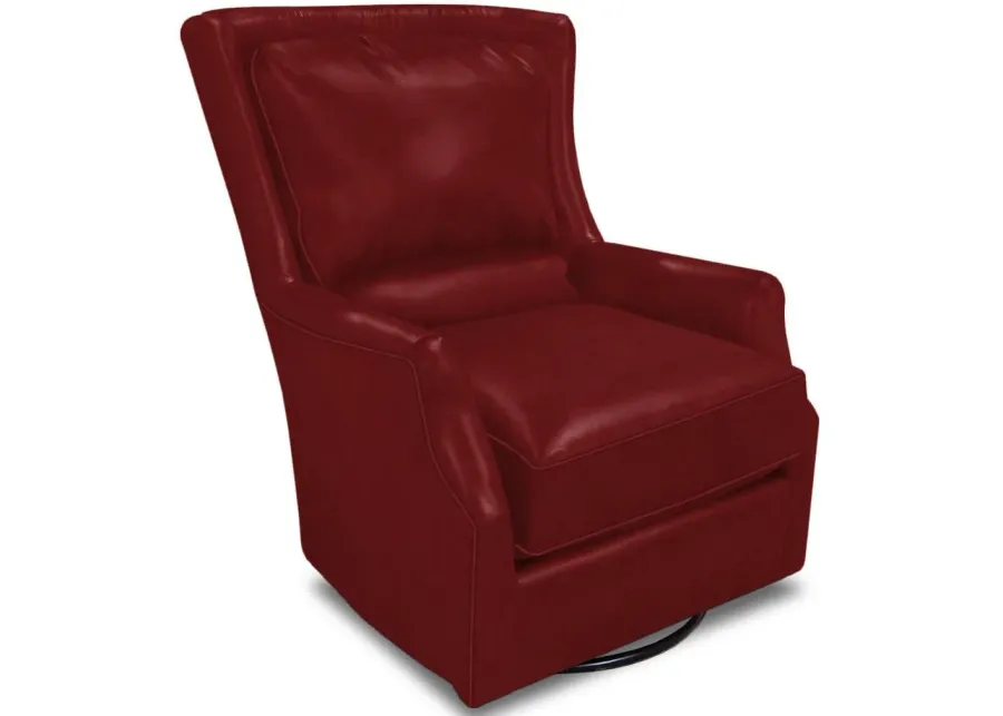 England Furniture Louis Leather Swivel Chair