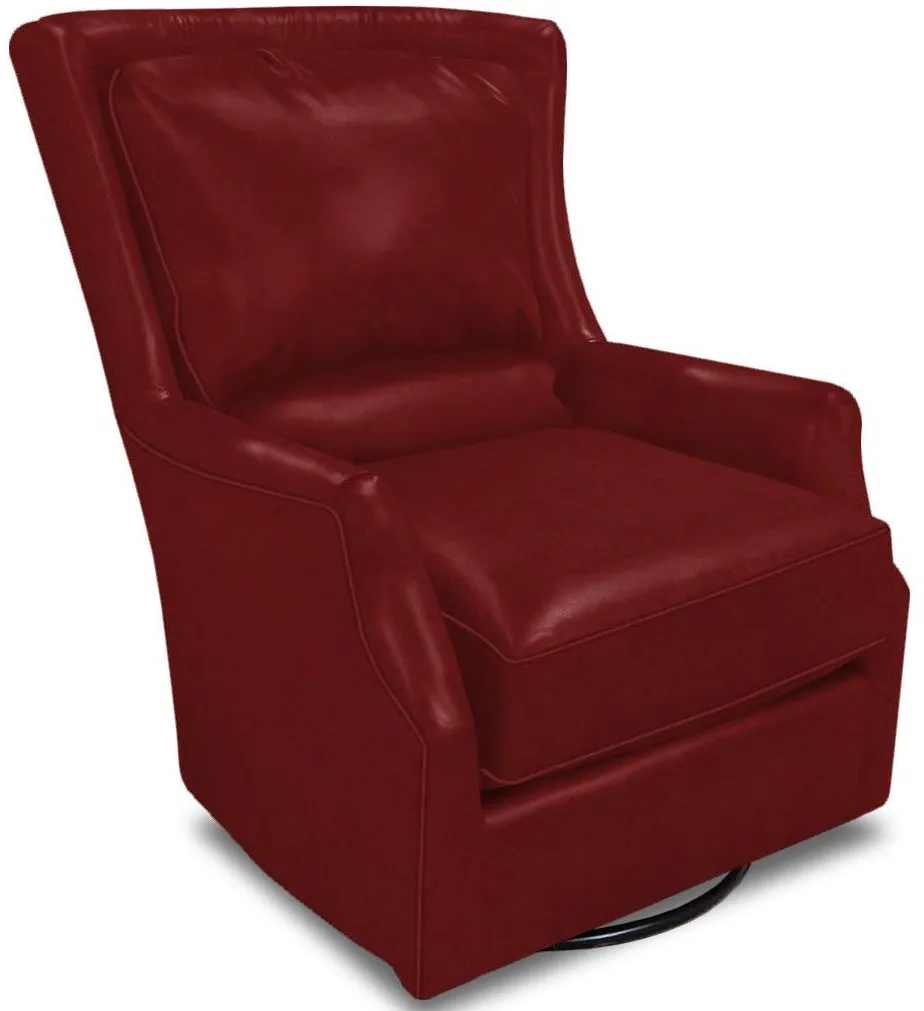 England Furniture Louis Leather Swivel Chair