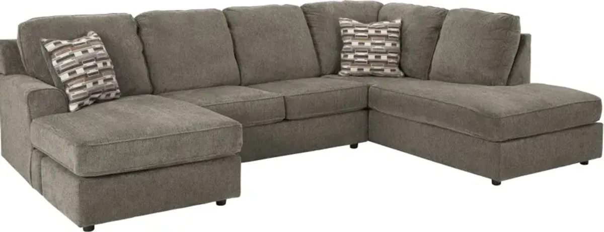 Signature Design by Ashley® O'Phannon 2-Piece Putty Right-Arm Facing Corner Sofa Section and Left Arm Chaise