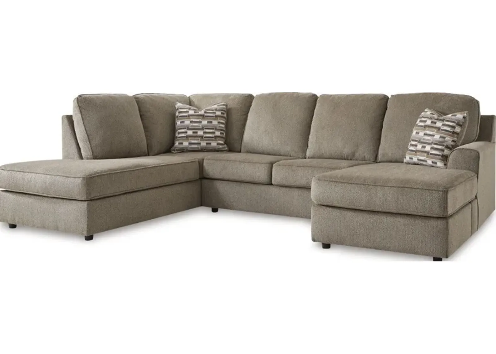 Signature Design by Ashley® O'Phannon 2-Piece Briar Sectional with Left-Arm Corner Sofa Section and Right Arm Chaise