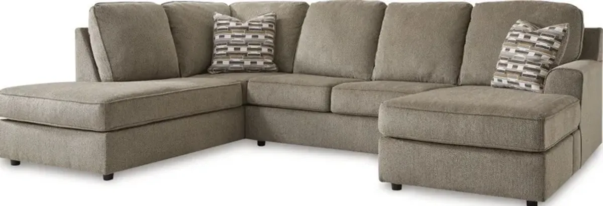 Signature Design by Ashley® O'Phannon 2-Piece Briar Sectional with Left-Arm Corner Sofa Section and Right Arm Chaise