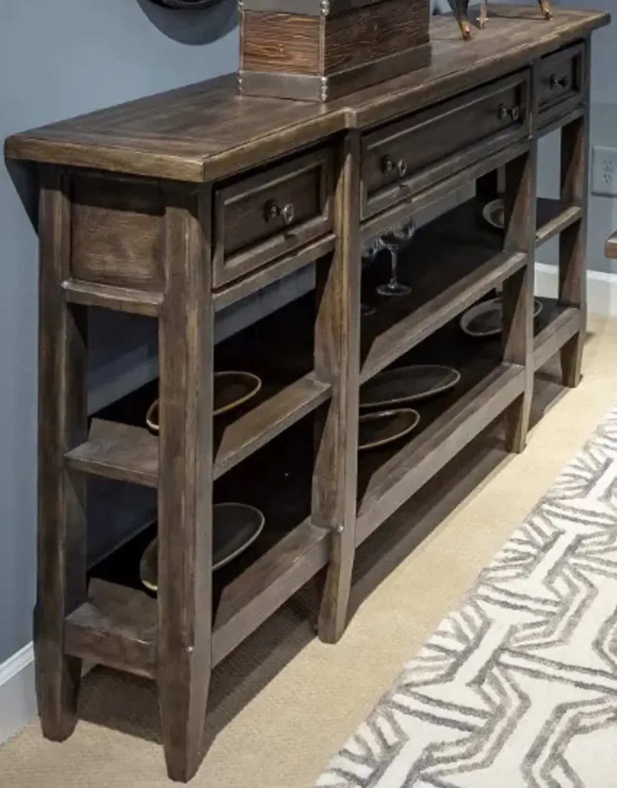 Liberty Furniture Paradise Valley Saddle Brown Hall Console Table