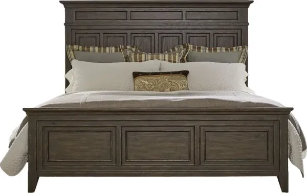 Liberty Furniture Paradise Valley Saddle Brown King Panel Bed