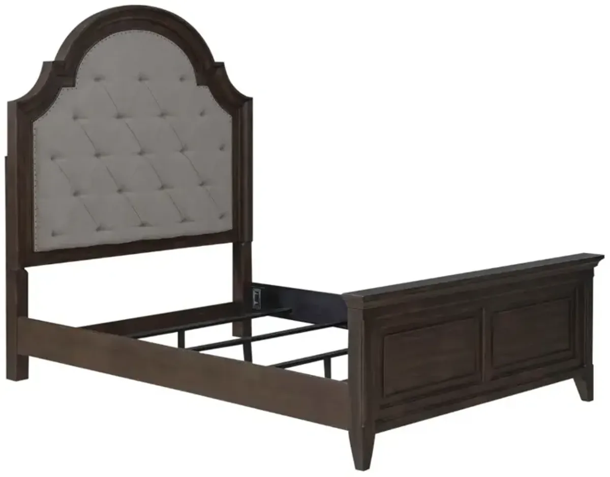 Liberty Furniture Paradise Valley Saddle Brown Queen Upholstered Panel Bed