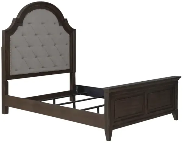 Liberty Furniture Paradise Valley Saddle Brown Queen Upholstered Panel Bed
