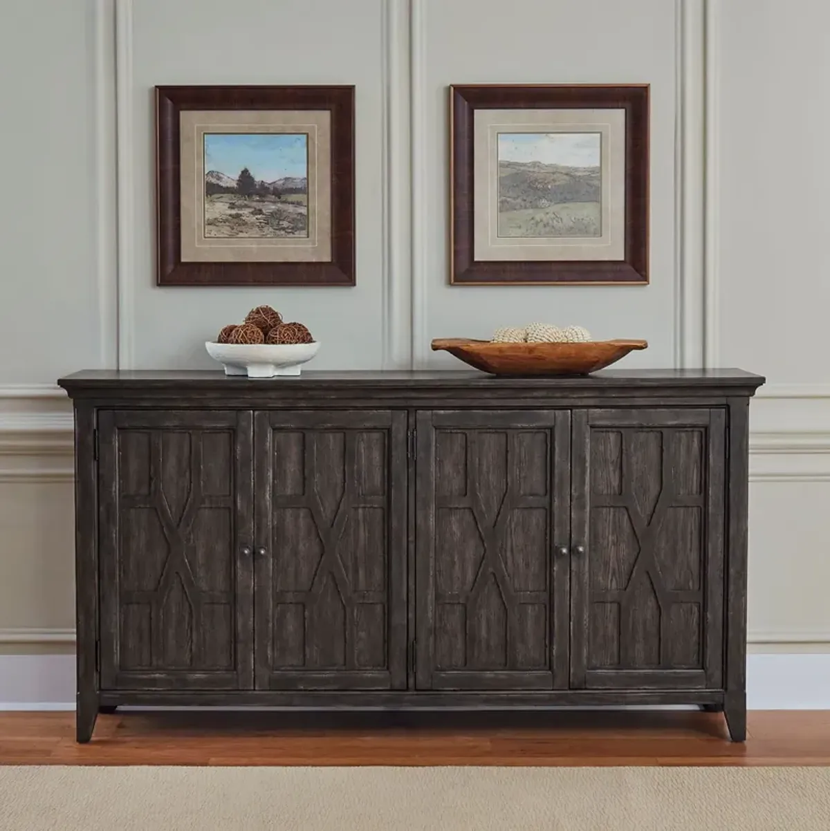 Liberty Furniture Paradise Valley Saddle Brown Hall Buffet