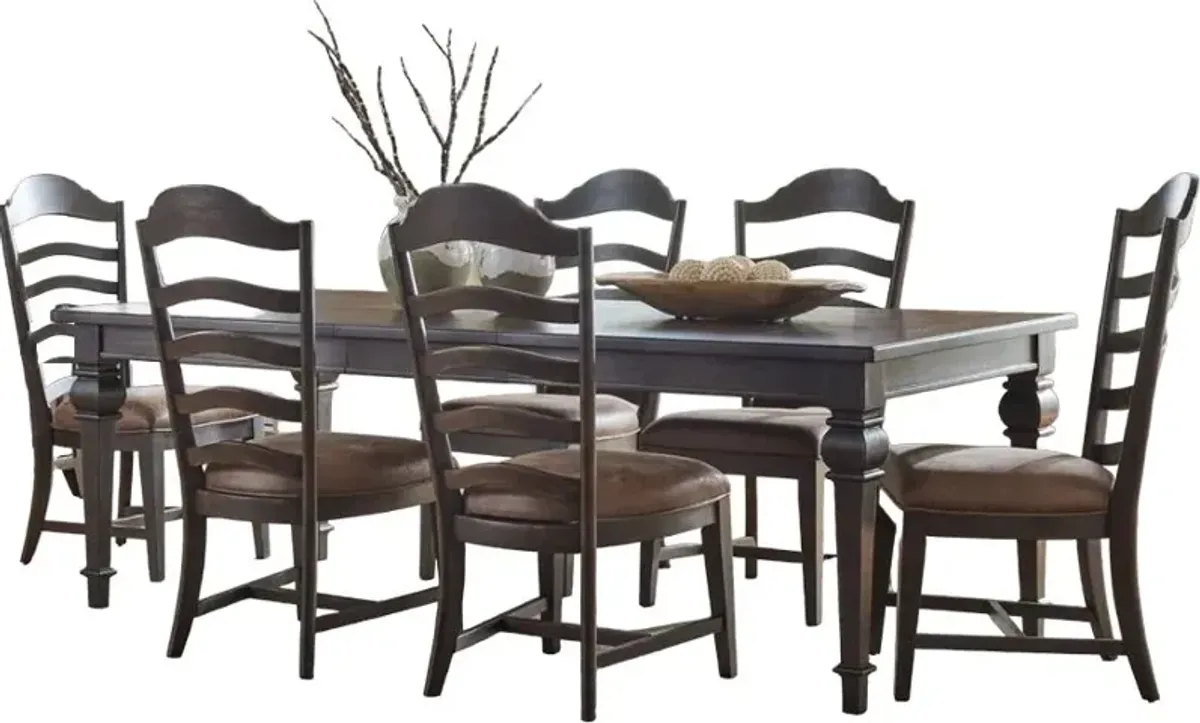 Liberty Furniture Paradise Valley 7-Piece Saddle Brown Table Set