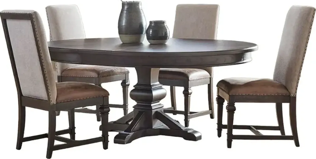 Liberty Furniture Paradise Valley Optional 5-Piece Saddle Brown Pedestal Table Set