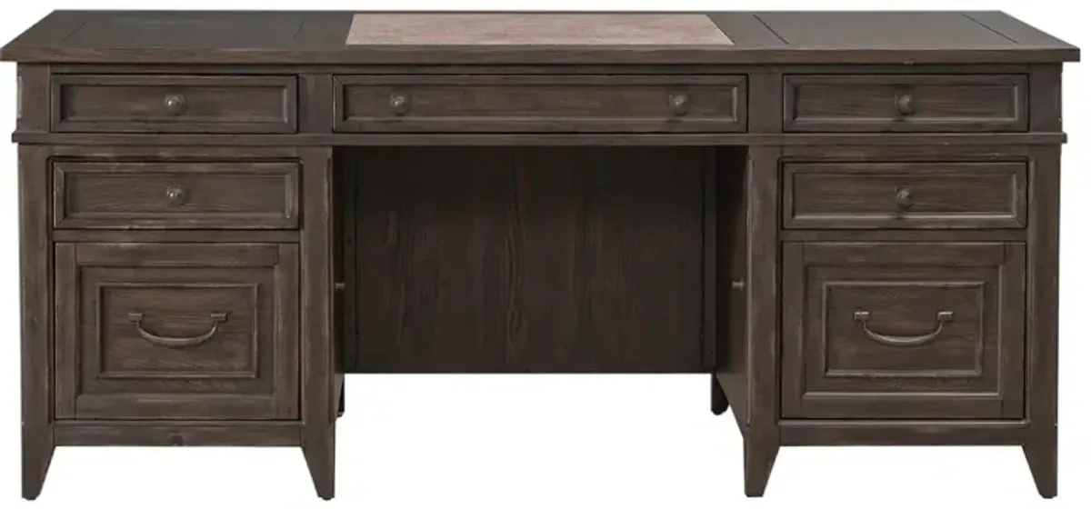 Liberty Furniture Paradise Valley Saddle Brown Executive Desk