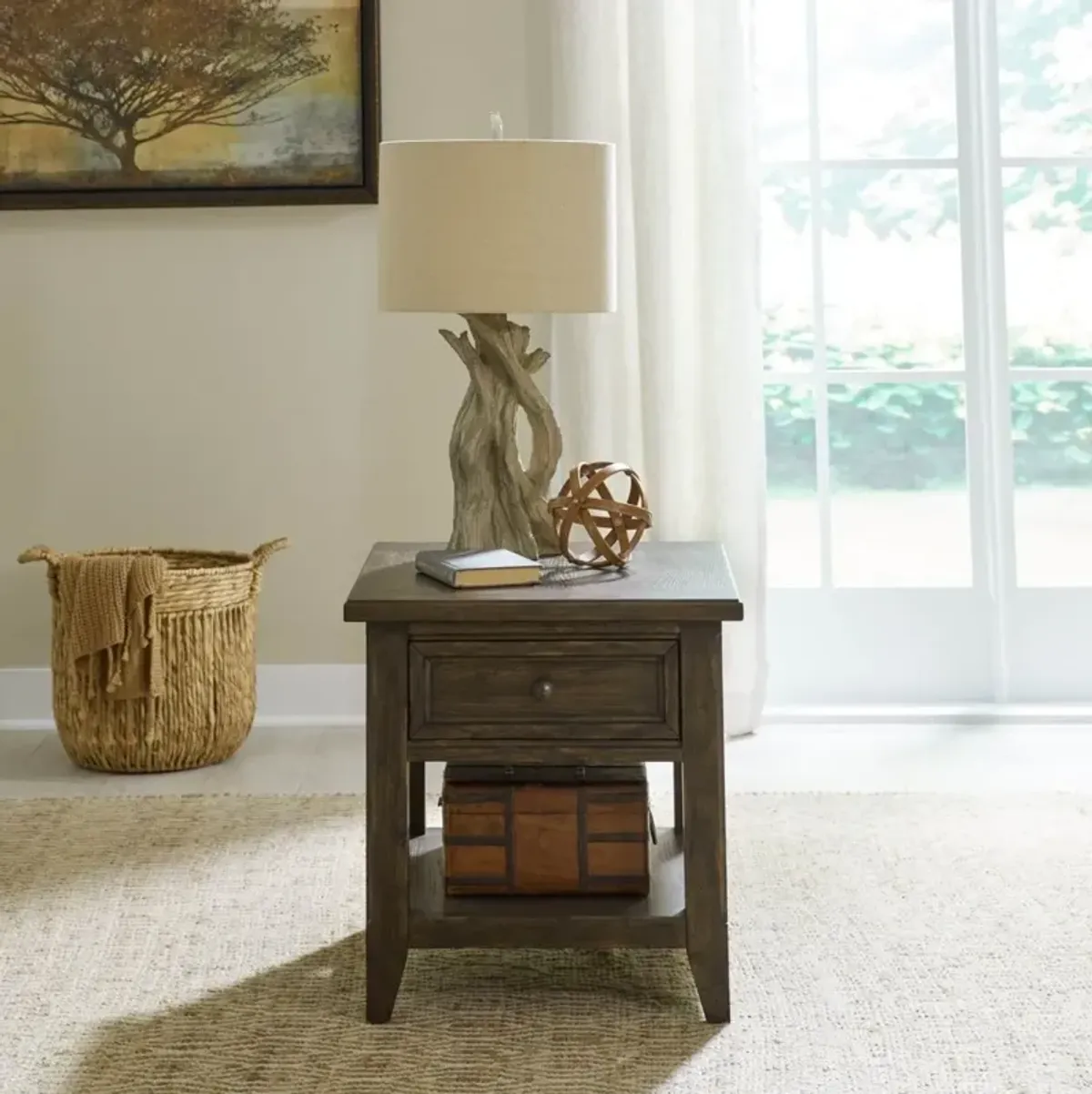 Liberty Furniture Paradise Valley Saddle Brown End Table