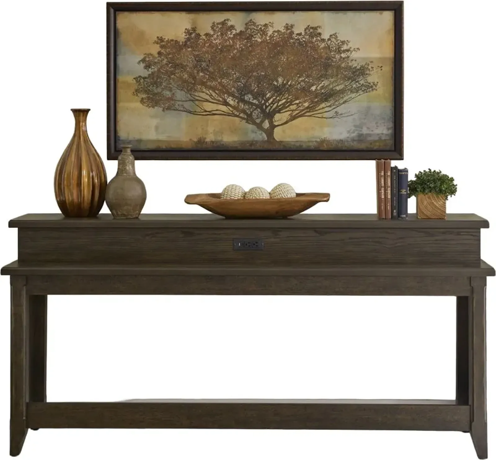 Liberty Furniture Paradise Valley Saddle Brown Console Bar Table