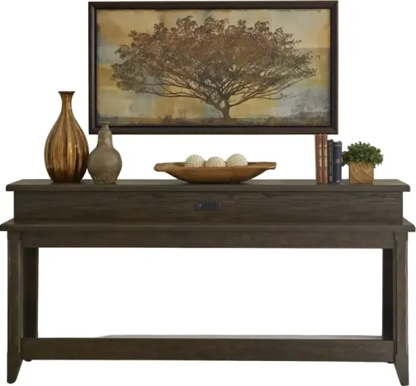 Liberty Furniture Paradise Valley Saddle Brown Console Bar Table