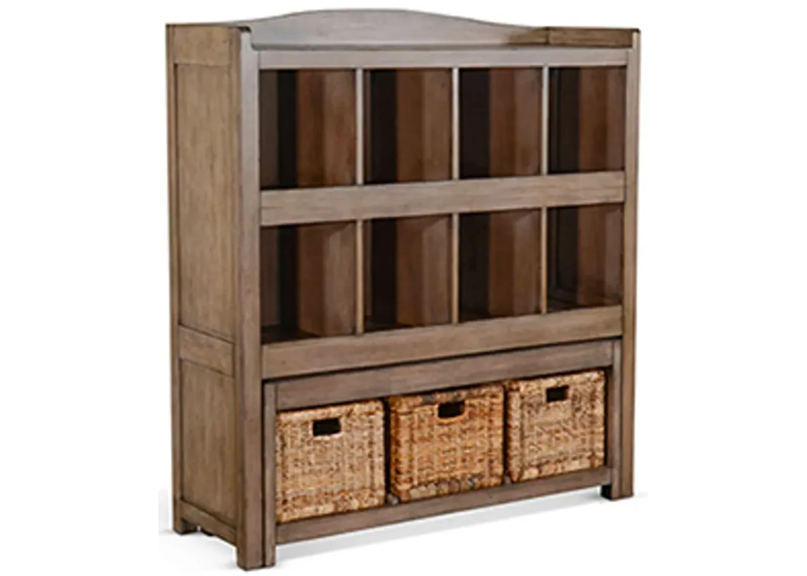 Sunny Designs Buck Skin Storage Bookcase with Trundle Bench