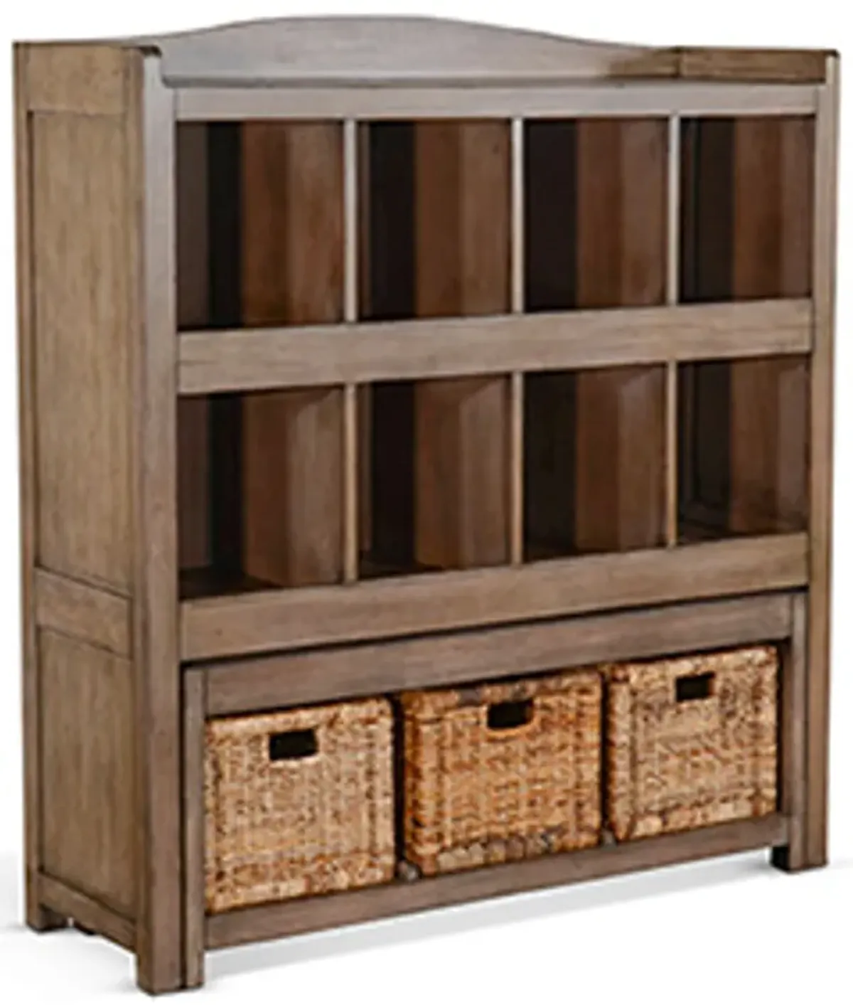 Sunny Designs Buck Skin Storage Bookcase with Trundle Bench