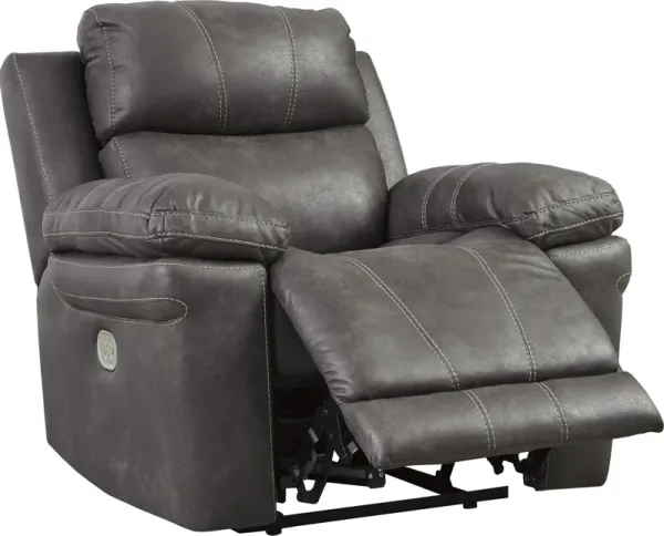 Signature Design by Ashley® Erlangen Midnight Power Recliner with Adjustable Headrest