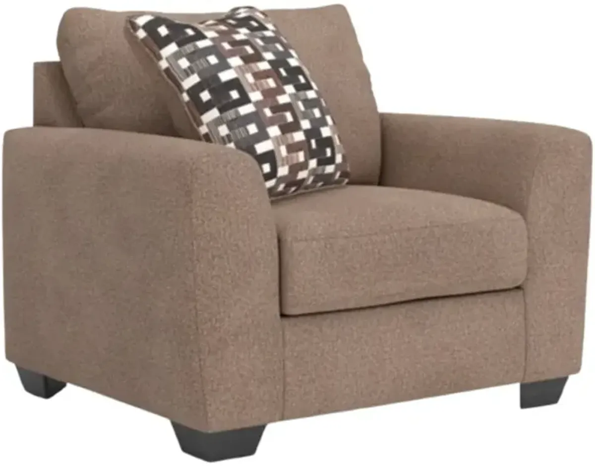 Benchcraft® Triston-Peaks Suede Chair and a Half