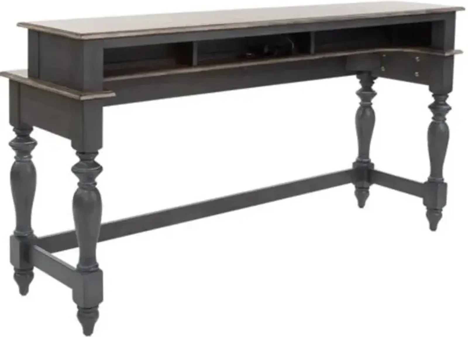 Liberty Furniture Ocean Isle Slate Console Table with Weathered Pine Top