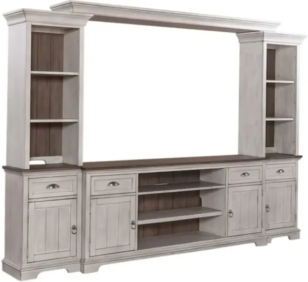 Liberty Furniture Ocean Isle Antique White Entertainment Center