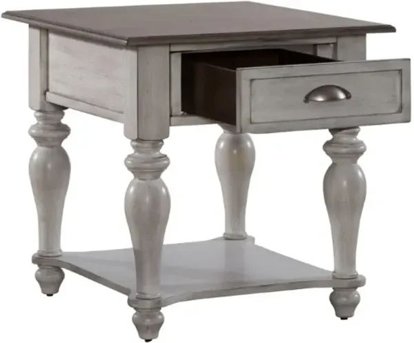 Liberty Furniture Ocean Isle Antique White End Table