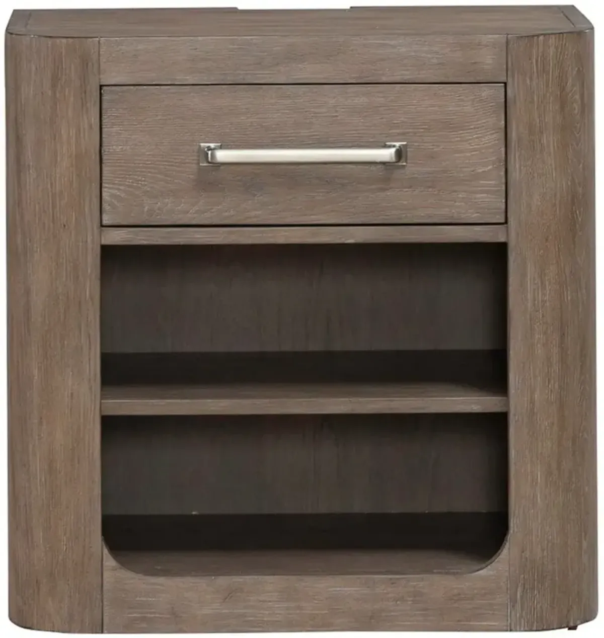 Liberty Furniture South Bend Burnished Clay Open Nightstand with Charging Station