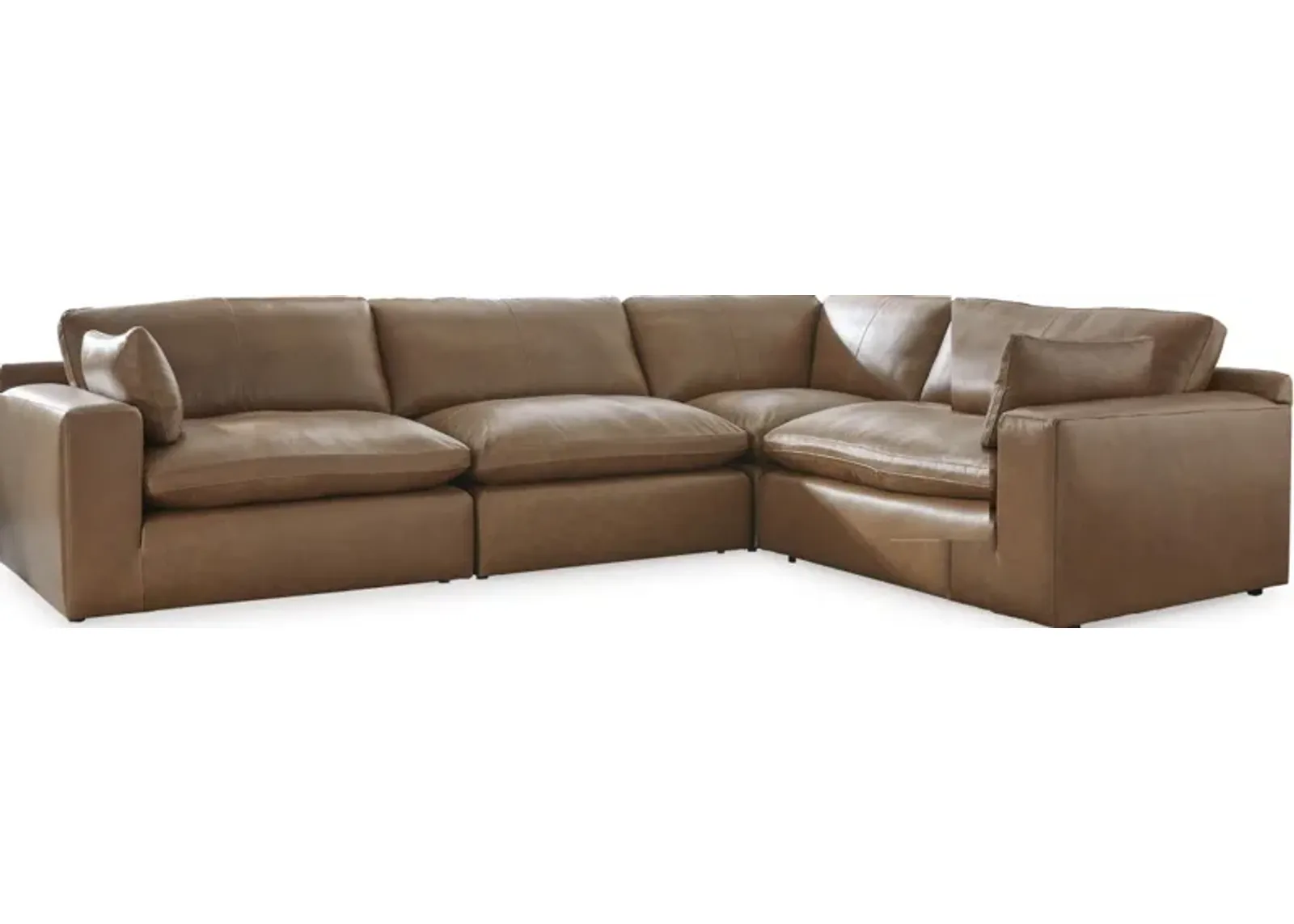 Signature Design by Ashley® Emilia 4-Piece Caramel Sectional 