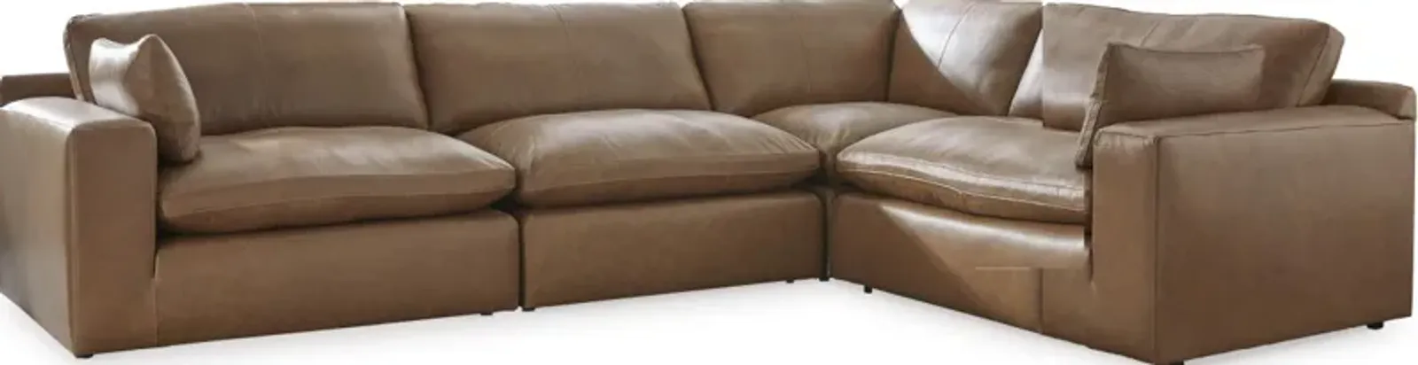 Signature Design by Ashley® Emilia 4-Piece Caramel Sectional 