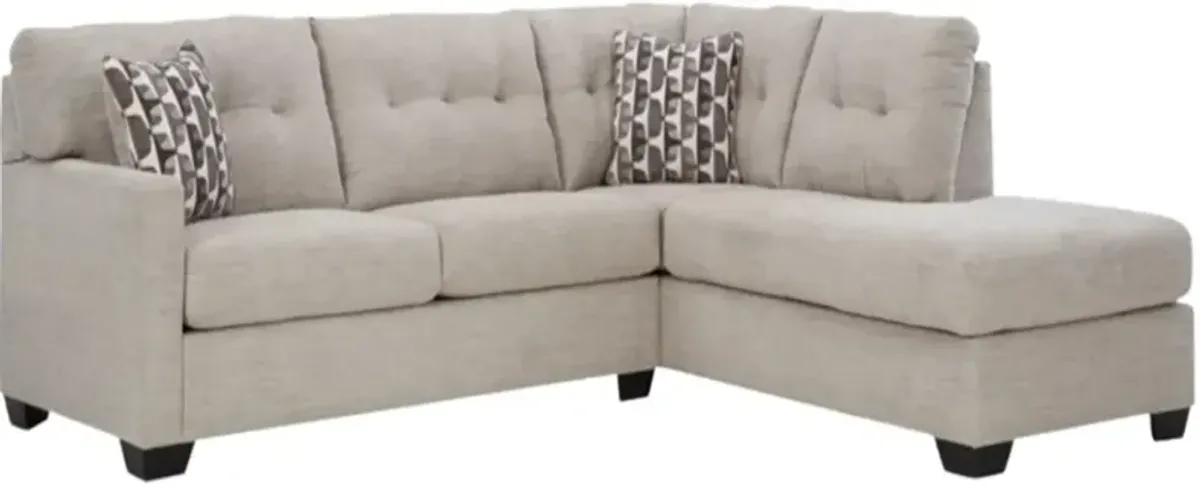 Signature Design by Ashley® Mahoney 2-Piece Pebble Right-Arm Facing Sectional with Chaise