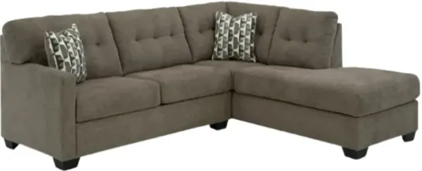 Signature Design by Ashley® Mahoney 2-Piece Chocolate Right-Arm Facing Sectional and Chaise